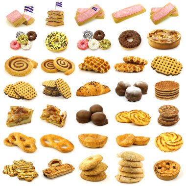 Collection of freshly baked pastry clipart