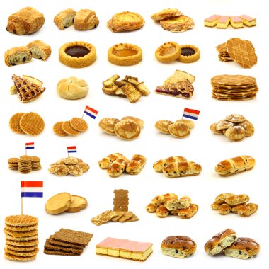 Collection of freshly baked pastry clipart