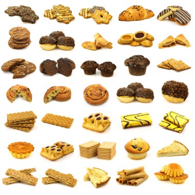 Collection of freshly baked pastry clipart