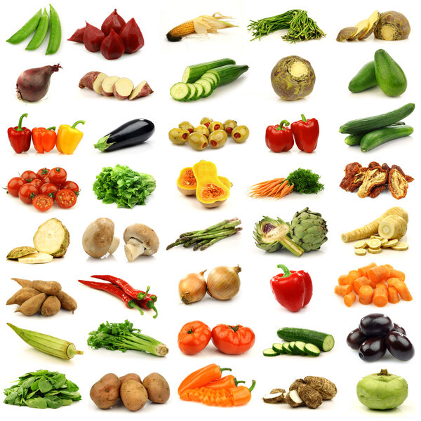 Collection of fresh vegetables