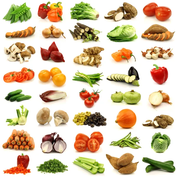 Коллекция свежих овощей — стоковое фото