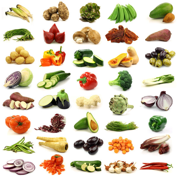 Collection of fresh vegetables