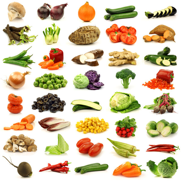 Collection of fresh vegetables