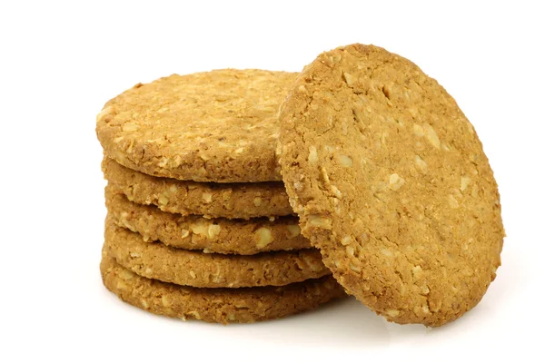 Stacked wholemeal cookies — Stock Photo, Image