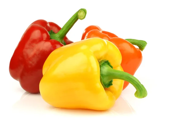 Rött, orange och gul paprika (capsicum) — Stockfoto