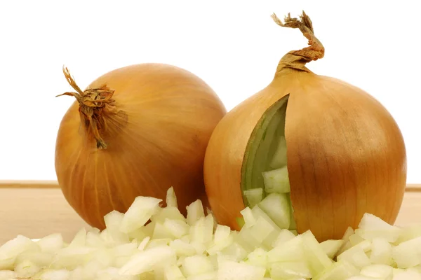 Fresh onion with front side opened — Stock Photo, Image
