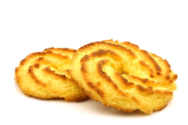 Twee Nederlandse cookies genaamd "cocosmacroon" — Stockfoto