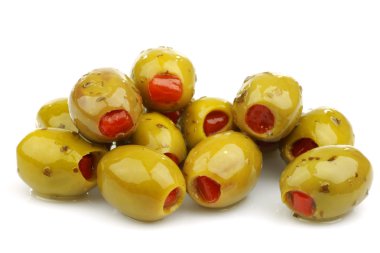 Bunch of stuffed green olives clipart