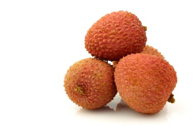 Bunch of fresh lychees clipart