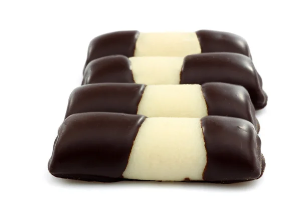 Rollos de chocolate de mazapán dulce —  Fotos de Stock
