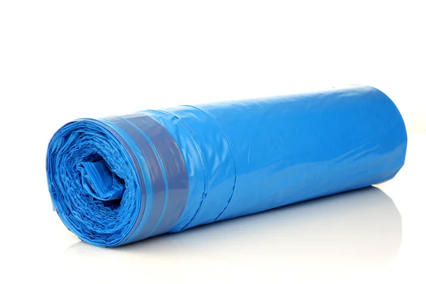 Roll of blue garbage bags — Stock Photo, Image