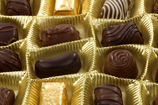 Doos gemengde chocolade — Stockfoto