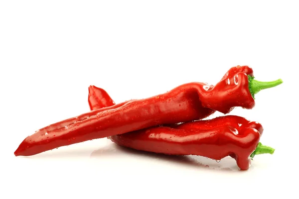 Fresh red sweet peppers — Stock Photo, Image