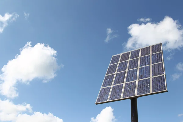 stock image Solar panel with Dutch sky