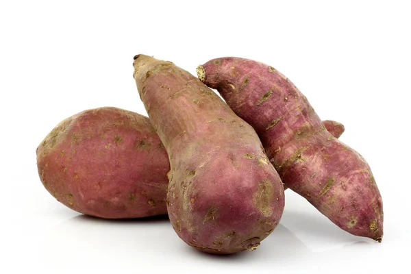 Три сладких картошки — стоковое фото