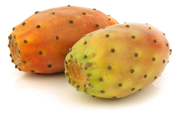 Two fresh colorful cactus fruits — Stock Photo, Image