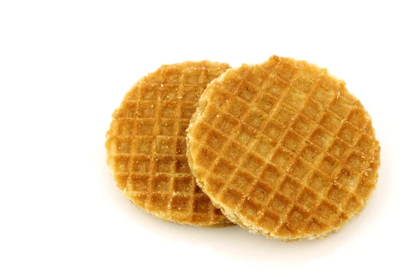 Traditional Dutch mini waffles called "stroopwafels" — Stock Photo, Image