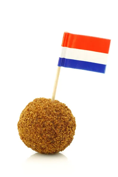 被称为"bitterbal 真正传统的荷兰小吃" — 图库照片