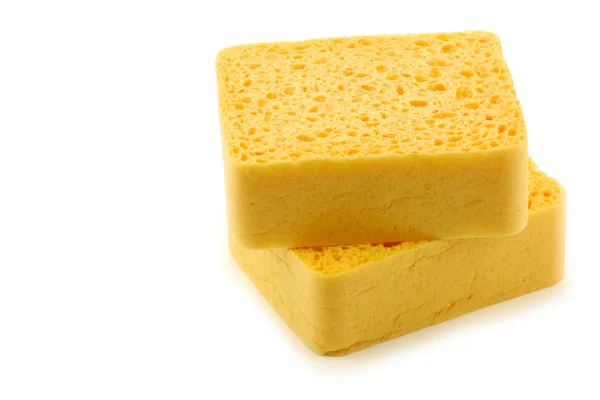 Yellow household sponges — Stock Photo, Image