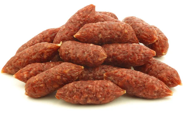 Small cervelat sausages — Stock Photo, Image