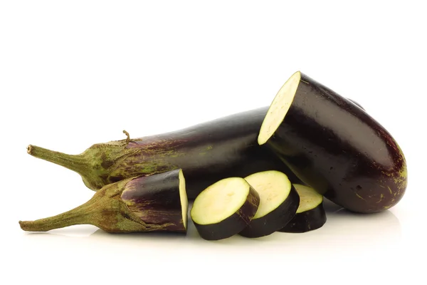 Gesneden suriname aubergine — Stockfoto