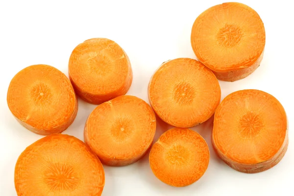 Tranches fraîches de carottes d'hiver — Photo