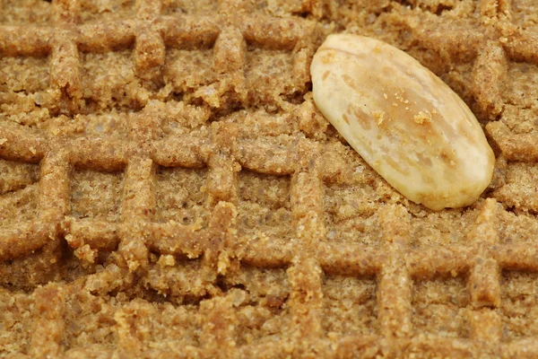 Background of speculaas with an almond — Stock Photo, Image