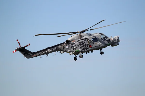Equipe de exibição de helicóptero da Marinha Real Britânica 'Black Cats' — Fotografia de Stock