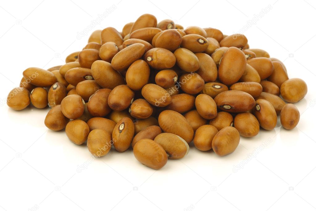 Bunch of brown beans
