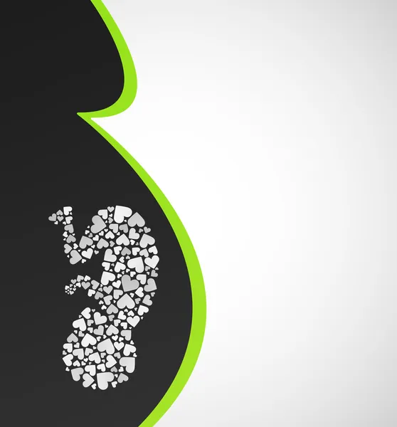 Konzeptioneller Hintergrund des Embryos — Stockvektor