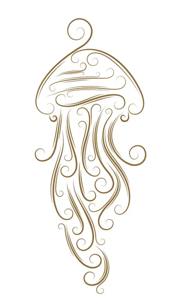 Sketch of jellyfish Royalty Free Stock Illustrations