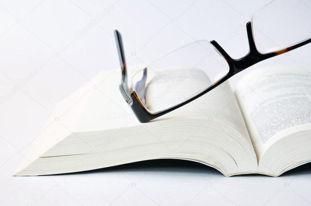 Glasses and the book