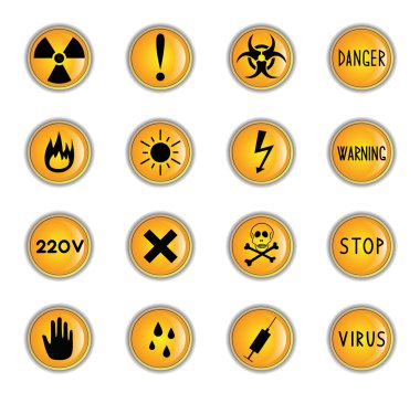 Danger buttons clipart