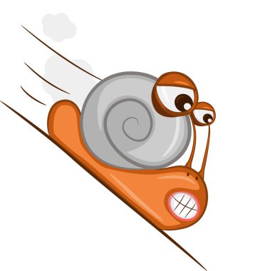 Hastening snail clipart