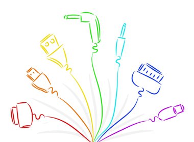 The drawn wires clipart