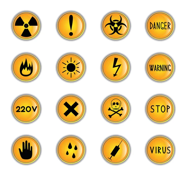 Danger buttons — Stock Vector