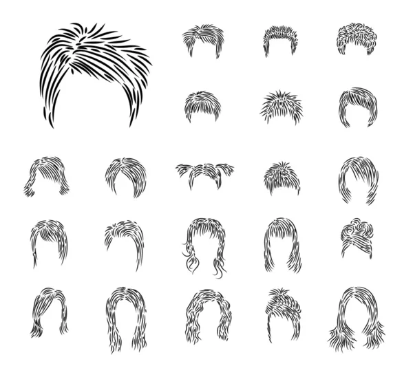 Set de robes de coiffure — Image vectorielle