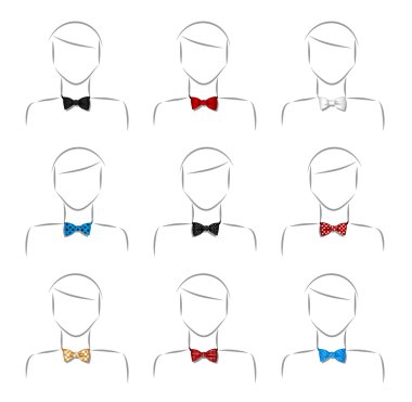 Set bow tie clipart