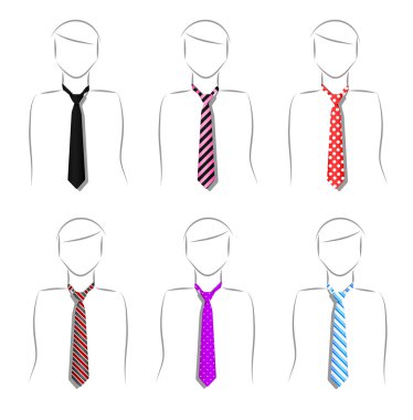 Set ties clipart