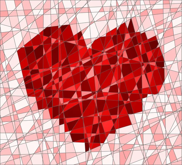 Mosaico con corazón — Vector de stock
