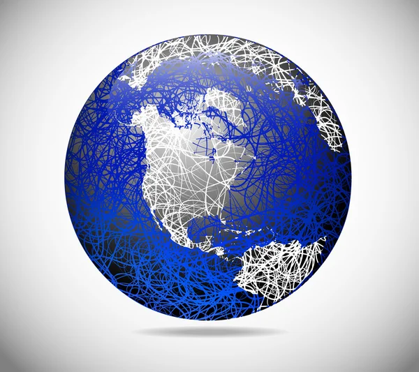 Le globe abstrait — Image vectorielle