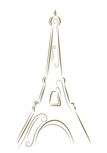 Esboço da Torre Eiffel —  Vetores de Stock