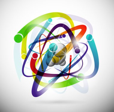 Abstract atom clipart