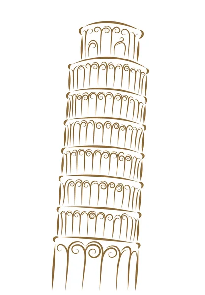 Turm von Pisa — Stockvektor