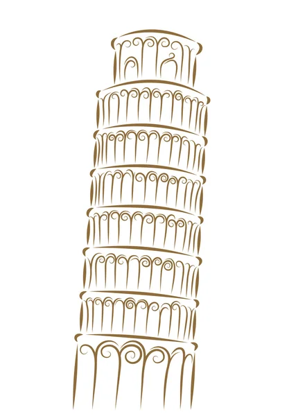 stock vector Tower of Pisa