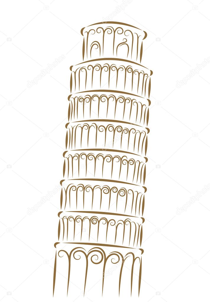 Tower of Pisa   Stock Vector  Elymas 9339719