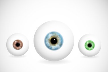 Eyes of different colors clipart