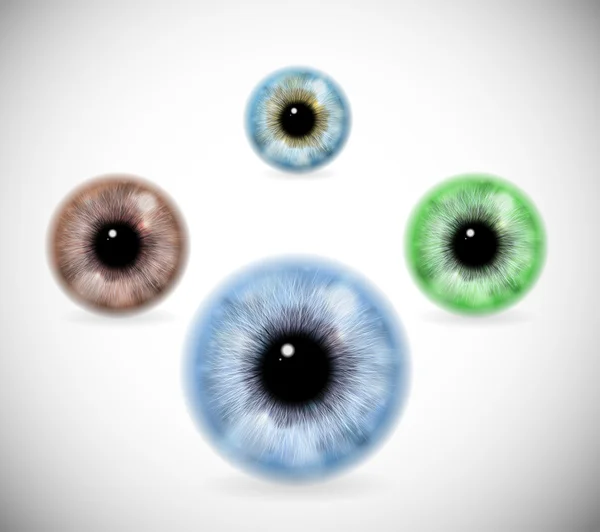 Pupillen in verschiedenen Farben — Stockvektor