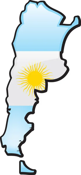 El mapa de Argentina — Vector de stock