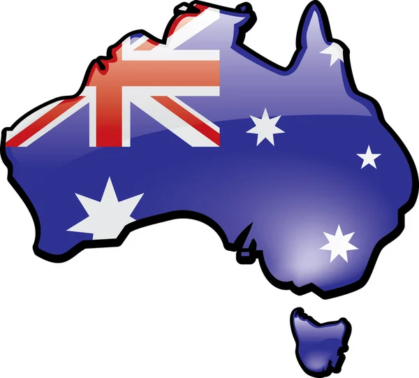 La carte de Australie — Image vectorielle